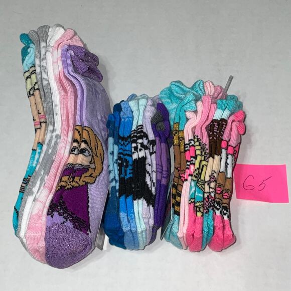 15 PAIRS TODDLER CREW & NO SHOW SOCKS FROZEN DESCENDANTS LOL SURPRISE SZ 6-8 NEW - Picture 5 of 6